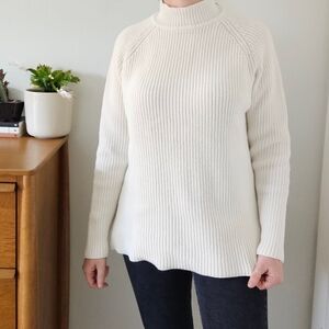 vintage 90s y2k grunge rib knit ivory indie urban cottage boho pullover sweater